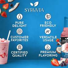 Syruvia Sugar-Free Pink Splash Flavored Syrup - 25.4 Fl Oz Premium Flavoring Syrup - Kosher, Gluten Free, Perfect For Drinks, Soda, Shakes, Cocktails, Desserts And More. - 25.4 Fl Oz - View 5