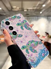 1个优雅花卉海龟波浪软壳手机壳，兼容华为荣耀、Galaxy A04e/12/A13/A14/A34/A50/A52/A53/A54/S21/S22/S23/S24/S25/S25Ultra/S25FE/S26/S26 Plus/S26 Ultra/S26 Edge、6A/7A/8A、12T/13T/15T/15T Pro，国际版 - 無色 - 查看 7