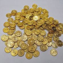 100枚海盗道具金币，逼真假币，寻宝游戏配件 - 彩色 - 查看 7