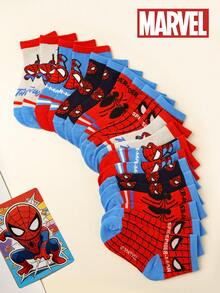 Marvel 1 đôi/5 đôi/10 đôi tất hoạt hình, tất hoạt hình cho trẻ em/trẻ nhỏ, 5 đôi tất thời trang thường ngày thoáng khí cho bé trai, có họa tiết in, phù hợp cho mọi mùa. - Nhiều màu - Xem 11