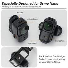 Clip para mochila Osmo Nano, de plástico, perfecto para deportes al aire libre, ciclismo, viajes de vacaciones y fotografía en el campus, montaje vertical-horizontal | Protección de la cámara | Diseño plegable | Instalación conveniente | Instalación rápida | Regalo ideal para usuarios de Nano - Ver 8