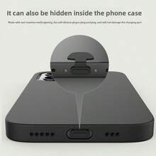 6个装硅胶防尘塞，黑色，兼容和安卓Type-C充电口，通用柔软硅胶防尘塞，适用于智能手机和平板电脑的Type-C接口 - 黑色 - 查看 5