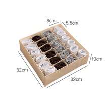 Cationic Fabric Storage Box, Divided Compartments For Socks, Underwear Organization, Foldable, Washable, Suitable For Closet Drawers - Beige, 24 Compartments, 1 Pack - View 11