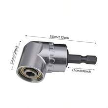 Đầu khoan góc vuông chịu lực cao - Bộ chuyển đổi tua vít thay nhanh 105 độ với ổ cắm mũi khoan từ tính, tương thích với máy khoan va đập/máy khoan điện, thích hợp cho không gian hẹp, lắp ráp đồ nội thất, ô tô, sửa chữa đường ống nước - Sử dụng chuyên nghiệp và tự làm, sửa chữa ô tô, thiết kế nhỏ gọn, cấu trúc bền chắc, cải tạo nhà cửa. - A - Xem 8