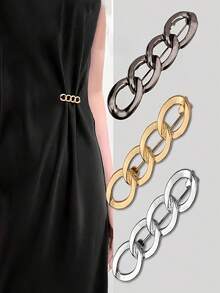 Bộ 1/3/6 khóa thắt eo, đa năng cho quần jeans, thắt lưng hợp kim thời trang có thể điều chỉnh, tháo rời, không cần may, giúp thu gọn vòng eo, khóa bấm từ lớn đến nhỏ, dụng cụ siết chặt tay áo khoác và váy không lộ cổ. - nhiều màu - Xem 7