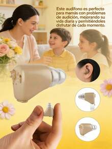 Durable, High-Quality In-Ear Hearing Aids For People With Hearing Impairments - Khaki - View 2