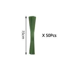 20 cái/50 cái/100 cái Dây sắt uốn hoa thủ công màu xanh lá cây, thanh sắt mềm dùng để đỡ cây leo, giá đỡ giàn leo sân vườn có thể điều chỉnh, giá đỡ uốn và tạo hình cây, dây sắt uốn hoa đa năng phù hợp với thân hoa giả, siêu chắc chắn và dễ uốn thành nhiều hình dạng khác nhau, phụ kiện trang trí bó hoa DIY, dụng cụ làm vườn cho Ngày Valentine, Năm mới, Đám cưới, Trang trí Giáng sinh. - màu xanh lá - Xem 17