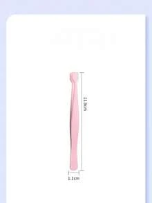 1个高精度不锈钢睫毛嫁接夹，专业美睫师使用，适用于下睫毛和卷翘睫毛 - 彩色 - 查看 4