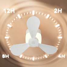 Portable LED Camping Light With Fan, Remote Control, Smart Timer, Rechargeable Hanging Fan, Suitable For Outdoor Camping, Travel, Bedroom, Dorm, Back To School, Summer Cooling Essential - 彩色 - 查看 5