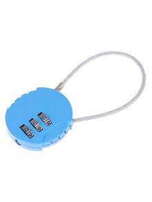 1pc Multi-Function Metal Round Combination Lock - Mini Padlock Suitable For Backpacks, Bags, Luggage And Pencil Cases; Mini Steel Cable Combination Lock - Multicolor - View 9