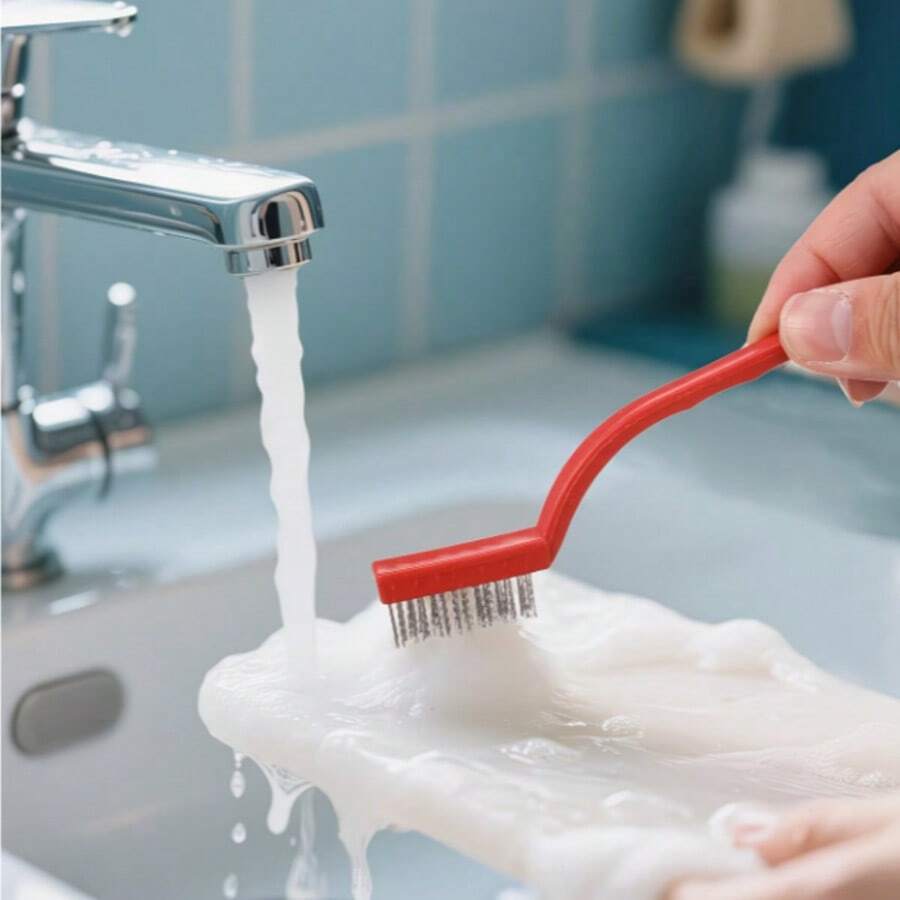 Bộ 5 cọ vệ sinh khe hở nhỏ, cọ chà mạch gạch, cọ vệ sinh nhà vệ sinh, cọ rửa gạch lát phòng tắm, dụng cụ làm sạch khe hẹp, thích hợp sử dụng trong nhà tắm và nhà bếp.