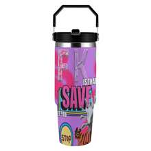 30oz  Save Stanley Style Tumbler Wrapped Graffiti SGRHO Mug - White - View 6