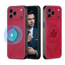 枫叶图案奢华人造革手机壳，兼容 17E/17Air/16E/16Pro Max/15Pro/14 Plus/13Pro/12/11/X/Xs/Xs Max/Xr，华为 P80 Pro/Pura 70 Ultra/P60/P50/P40/Nova 14/14 Ultra/Nova 13/13 Pro/Nova 12 Lite/Nova 11/10 Pro/9/8 Pro/Mate 70 Pro+/70/60 Pro/50 E/40/30 E Pro，荣耀 600 Lite/500 Pro/400/400 Lite/200 Pro/90 Lite/X9B/X8B/X70i/100 Pro/70/50/Magic 7 Pro - 黑色 - 查看 4