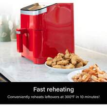 DECO 5.8QT Air Fryer, Digital Touch Controls, 8 Smart Cooking Programs, Recipes, Red - View 8