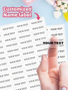 1/60/120/240/360pcs Personalized Name Label Stickers - Perfect For Small Businesses, Summer Camp Luggage, Gym Bags, Office Supplies, Product Packaging, Kitchen Spice Jars, Storage Boxes, Storybooks And More. Available In Transparent And White Paper Options, Ideal Gift For Family, Friends, Daughters, Sons And Colleagues, Perfect For Back To School, Home Organization, Summer Camp, Mother's Day, Outdoor Activities And More - Multicolor 1 - View 1