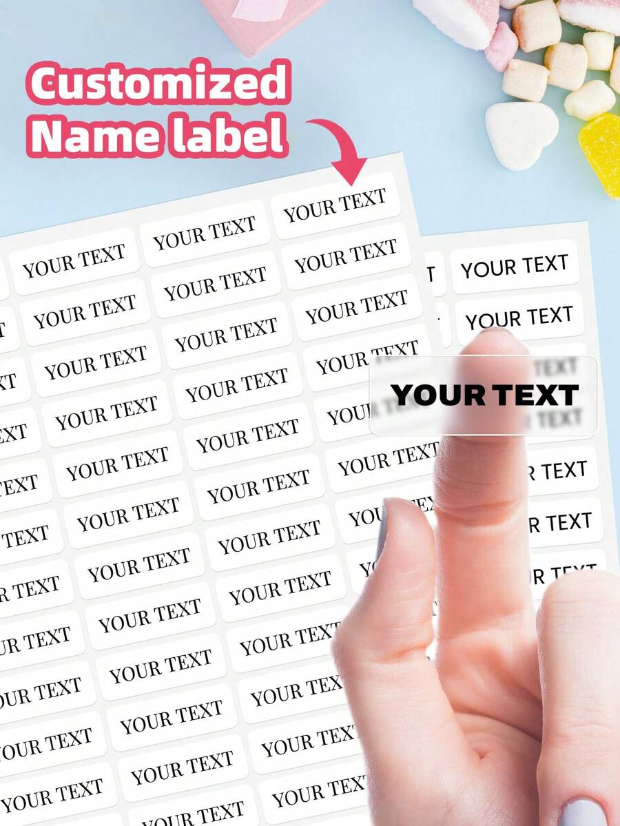 1/60/120/240/360pcs Personalized Name Label Stickers - Perfect For Small Businesses, Summer Camp Luggage, Gym Bags, Office Supplies, Product Packaging, Kitchen Spice Jars, Storage Boxes, Storybooks And More. Available In Transparent And White Paper Options, Ideal Gift For Family, Friends, Daughters, Sons And Colleagues, Perfect For Back To School, Home Organization, Summer Camp, Mother's Day, Outdoor Activities And More - Multicolor 1 - View 1