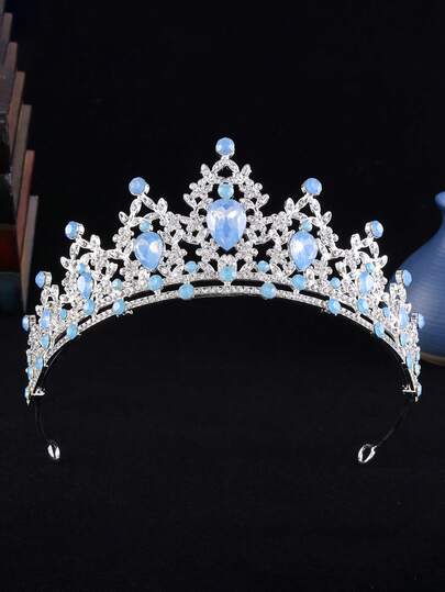 1 chiếc vương miện đính đá sang trọng kiểu Baroque, thích hợp cho đám cưới, dạ hội, tiệc tùng, sinh nhật, lễ hội, phụ kiện thời trang và đa năng dành cho phụ nữ.