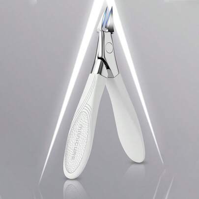 1pc White Professional Multi-Function Nail Clipper, Suitable For Ingrown Toenails, Thick/Hard Toenails, Classic Style