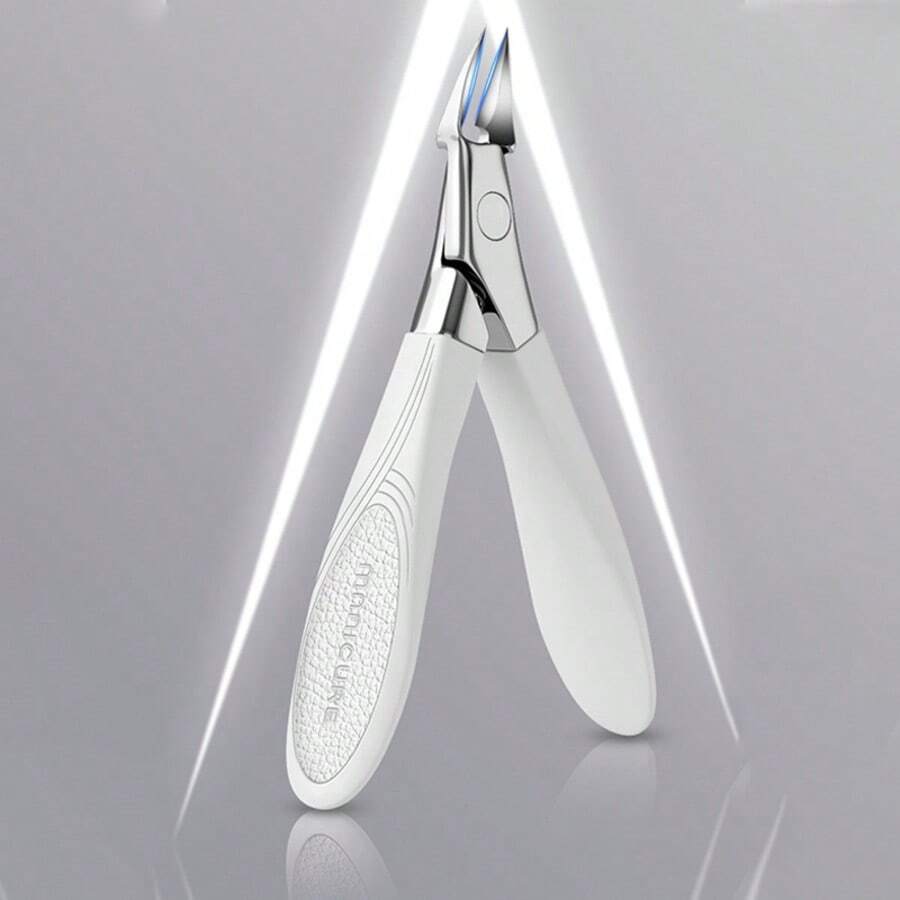 1pc White Professional Multi-Function Nail Clipper, Suitable For Ingrown Toenails, Thick/Hard Toenails, Classic Style