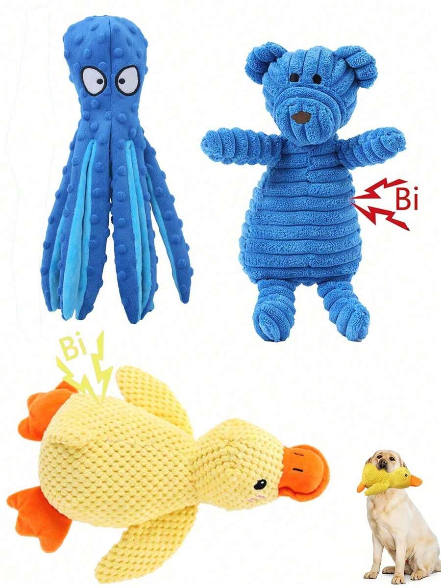 1 búp bê gặm cho chó có âm thanh, búp bê nhồi bông tương tác phù hợp cho chó nhỏ, vừa và lớn để huấn luyện và gặm nhai. - Nhiều màu - Xem 1