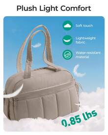 Women's Sports Bag With Integrated Wet Compartment, Lightweight Travel Bag For Weekend Trips, Waterproof Carry-On Bag For Fitness & Travel, Versatile Must-Have - 駝色 - 查看 5