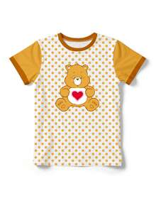 SHEIN | Care Bears Women's Cute Collaboration T-Shirt, Comfortable Wear, Versatile Daily Item - Yellow - View 3