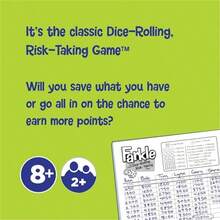 Farkle Classic Dice Games Niños Juegos Familiares Juegos de Viaje Juegos para Adultos Juego de Mesa Taza de Dados Juego de Dados Hojas de puntuación Farkle Incluidas a Partir de 8 años - como en la foto - Ver 2