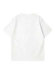 SHEIN | Care Bears Áo thun nữ tay ngắn mùa hè in hình hoạt hình ba chú gấu trượt patin cổ điển, sự kết hợp giữa phong cách E-girl ngọt ngào và nét hoài cổ Mỹ. - trắng - Xem 4