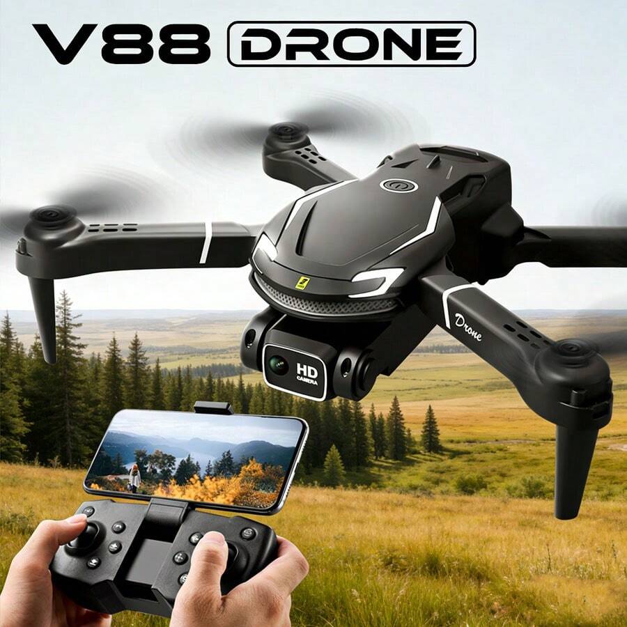 高清电动无人机，配备可调节双摄像头、长寿命电池、WiFi FPV、无头模式、智能避障、LED灯、USB充电、防摔耐用，是送给年轻人的完美礼物。