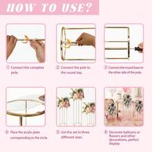 Party Cylinder Stand, Gold Metal Plant Round Cylinder Stand For Party Flowers, Cylinder Table Display Pedestal Base For Vases, Birthday Party Backdrop Decoration - Xem 10