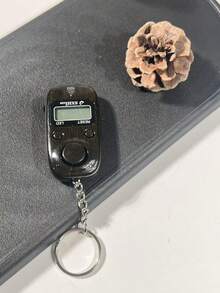 Contador electrónico de grano de madera, contador de recuento manual con retroiluminación LED, llavero con cordón portátil, dispositivo de recuento de sutras budistas, contador de reinicio preciso - Multicolor - Ver 2