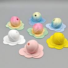 1 pieza Soporte para bolígrafo con forma de piruleta, clip de bolígrafo creativo, taza para bolígrafo táctil, organizador de escritorio, regalo pequeño y único - A - Ver 3