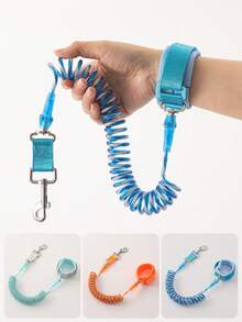 Correa para perro acolchada de algodón espacial cómoda, reflectante para caminar de noche, con amortiguación de resorte, diseño giratorio anti-, diseño retráctil adecuado para perros pequeños y medianos, disponible en múltiples colores - Celeste - Ver 9