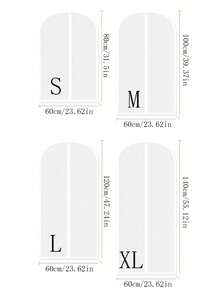 10/5/1 túi đựng quần áo trong suốt, 4 kích cỡ, túi đựng vest có khóa kéo, túi bọc váy, túi bảo quản quần áo trong suốt - Bảo vệ và sắp xếp tủ quần áo của bạn - Nhiều màu - Xem 5
