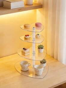 Soporte de exhibición de pastel de acrílico de varios niveles, soporte de postres y alimentos para bodas y fiestas de cumpleaños - transparente - Ver 25