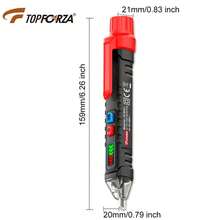 TOPFORZA 1pc Non-Contact Voltage Tester, AC Voltage Detector, Non-Contact Electrical Tester, 12-1000V/48-1000V Dual Range, Neutral/Live Wire Detection - Black - View 7