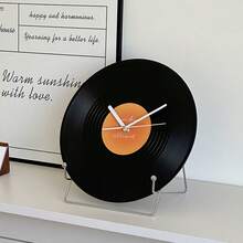 1pc Dropship Sunset Vinyl Record Wall Clock, High-End Decor, Retro Clock Stand, DIY Clock For Coffee Shop & Living Room - 1PC - View 4