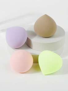 1/4个化妆海绵粉扑 专业化妆粉扑 适用于粉底 美容化妆品 化妆海绵粉扑 - 彩色 - 查看 4