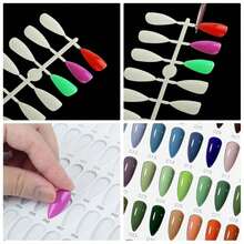 216pcs Color Card Display Board With 240pcs Fake Nail Polish Color Cards, Suitable For Personal And Nail Art Enthusiasts, Nail Salon Color Card Set, Nail Polish & Gel Comparison Color Card Display Rack - Dusty Pink - View 3