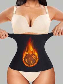 1pc Women's Waist Trainer Belt, Sculpting Tummy Control Shapewear For Sport, Fitness, Yoga, Weight Loss Exercise Waist Belt Suitable For Workout Home Sports And WalkWomen Seamless Slimming Bodysuit High Waist Tummy Control Butt Lifting Push Up Body Shaper Soft Breathable High Stretch No Roll Up Skin Friendly Shapewear For Daily Commute Dating Outing Party Night Home Casual & Body Shaping - 黑色 - 查看 11