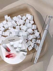 100pcs Mini Sponge Blocks With 4-Claw Tweezer, Nail Art Gradient Color Sponge, Gradient Nail Polish Tools - 彩色 - 查看 8