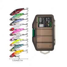 Mồi câu kim loại dạng mảnh, ném xa, có 3 lưỡi câu, dùng cho cá Mandarin nước mặn và nước ngọt. - Nhiều màu - Xem 8