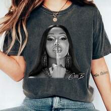 Comfort Colors® Cardi B Little Miss Drama Tour Shirt, Cardi B Tour 2026 Unisex T-Shirt, Cardi B T-Sh - màu đen - Xem 1