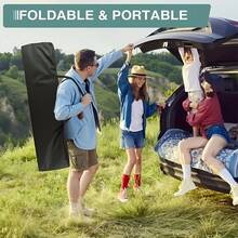 成人折叠露营床，便携式睡床带床垫，重型户外露营床带收纳袋，适用于家庭、办公室、露营、旅行、度假（最大承重500磅） - 灰色 - 查看 10