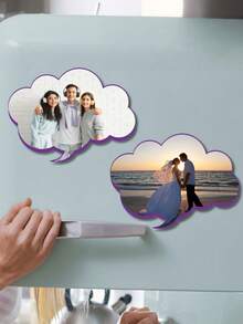 Personalized Photo Fridge Magnet. Customizable Cloud-Shaped Magnetic Photo, Can Use Any Image, Great Gift For Friends And Family - Multicolor - View 7