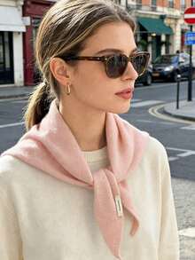 1pc Pure Wool Triangular Scarf, Versatile Use, Excellent Warmth, Suitable For Winter Wear, Can Be Used As Headwear Or A Fashionable Multifunctional Gift - Multicolor - View 10