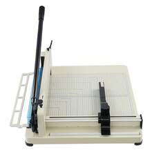 Model 858A3 Heavy-Duty Paper Cutter, Precision Guillotine Paper Trimmer With Grid Guide And Adjustable Locking Strip, Robust Iron Construction, 12x18 Inch Cutting Capacity For Card Paper, Photos, Labels And Documents, Freestanding Desktop Design For Office, School And Home Use, Easy Assembly And Clean Cuts - A - View 5
