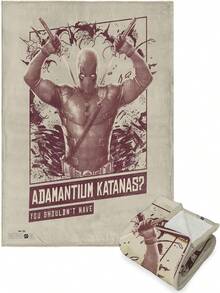 Northwest Deadpool Silk Touch Sherpa Throw Blanket, 50 X 60, You Shouldn't Have.Jpg - trắng - Xem 1