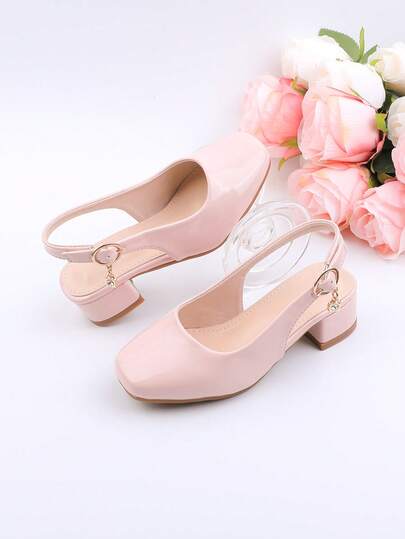 可爱的花童鞋，适合婚礼、派对、节日，适合幼儿、小女孩和大女孩，经典舒适百搭，搭扣设计，粉色正式礼服鞋，适合所有季节，可用于选美、表演、芭蕾舞、公主鞋、玛丽珍鞋、露趾鞋、优雅高跟凉鞋。