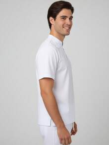 Uniforme Quirurgico  Regular    Botón  Bolsillo    para Caballero Modelo Osler - Blanco - Ver 2